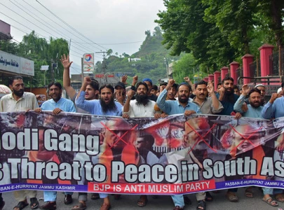 protest in ajk against modi s win in india protest in ajk against modi s win in india