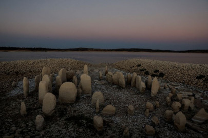 europe s drought exposes ancient stones world war two ships as waters fall