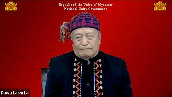 a video grab shows acting president of myanmar s national unity government duwa lashi la speaking during an interview as part of the reuters next conference from an undisclosed location in myanmar november 14 2022 photo reuters