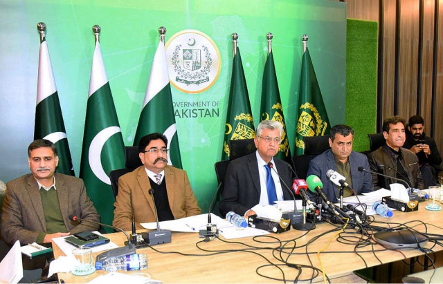 caretaker information and broadcasting minister murtaza solangi addressing a press conference on january 28 2024 in islamabad photo app caretaker information and broadcasting minister murtaza solangi addressing a press conference on january 28 2024 in islamabad photo app
