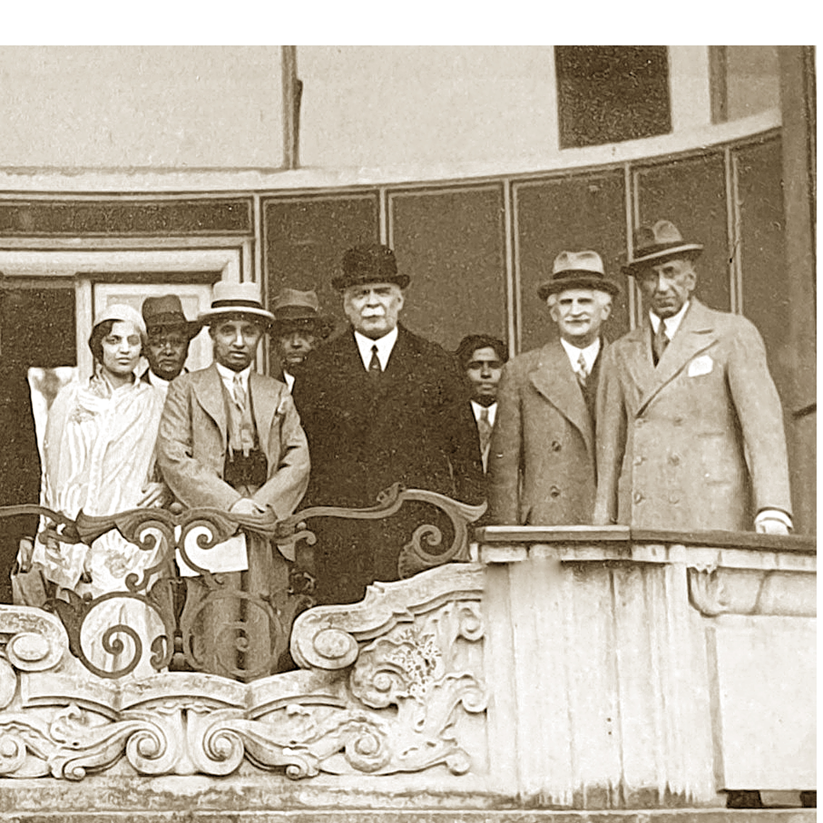 Sir Samad in Vienna with his oldest daughter and son-in-law, Nawab Raza Ali Khan during their tour of Europe in 1935.