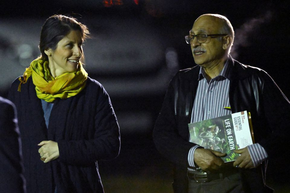 british iranian aid worker nazanin zaghari ratcliffe and dual national anoosheh ashoori who were freed from iran react after landing at raf brize norton military airbase in brize norton britain march 17 2022 reuters