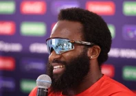 confident aaron jones of the usa speaks to the media ahead of saturday s t20 world cup opener against canada photo icc