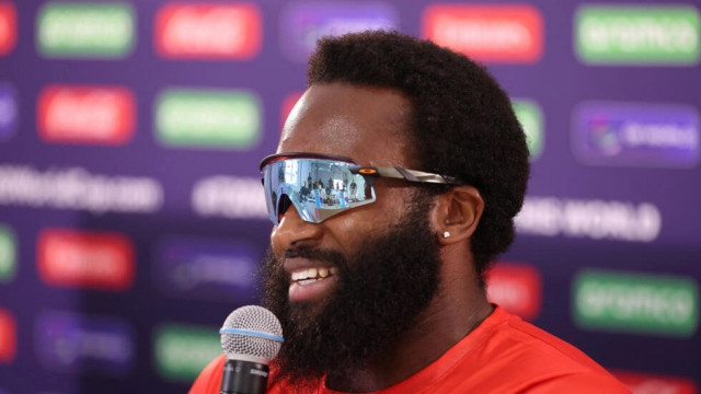 confident aaron jones of the usa speaks to the media ahead of saturday s t20 world cup opener against canada photo icc confident aaron jones of the usa speaks to the media ahead of saturday s t20 world cup opener against canada photo icc