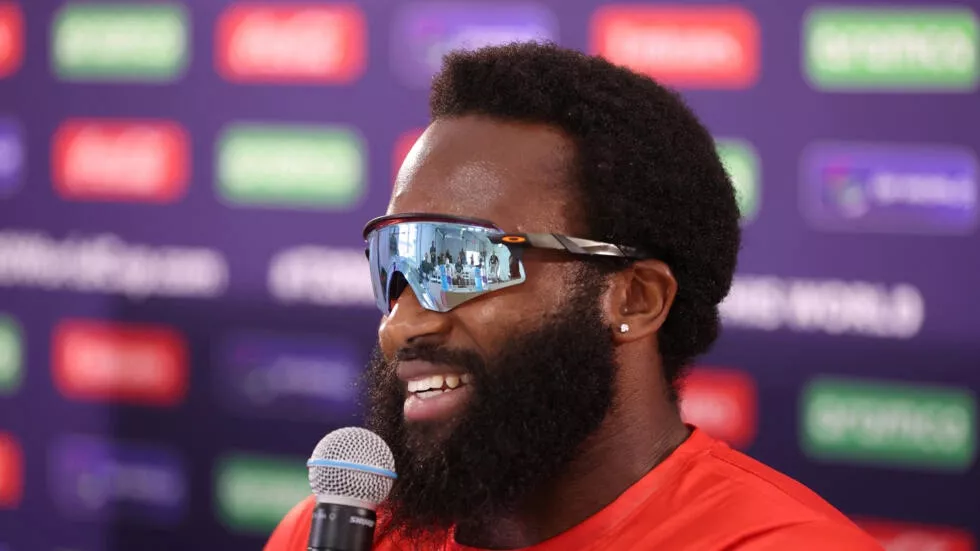confident aaron jones of the usa speaks to the media ahead of saturday s t20 world cup opener against canada photo icc confident aaron jones of the usa speaks to the media ahead of saturday s t20 world cup opener against canada photo icc