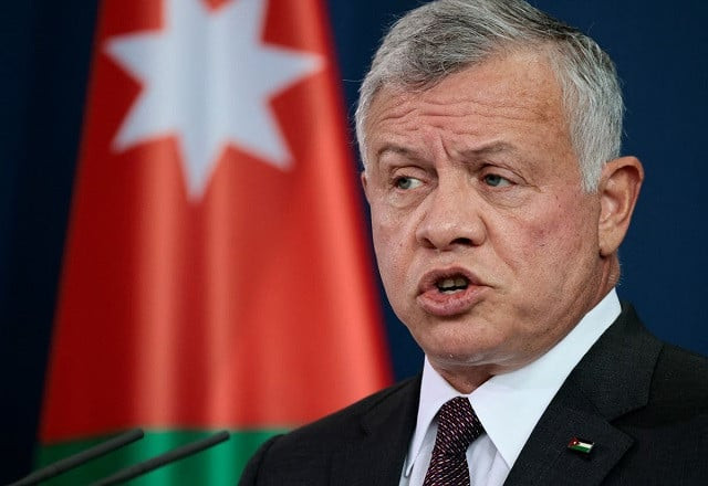 jordan s king abdullah ii ibn al hussein speaks during a news conference with german chancellor olaf scholz after talks at the chancellery in berlin germany march 15 2022 photo reuters jordan s king abdullah ii ibn al hussein speaks during a news conference with german chancellor olaf scholz after talks at the chancellery in berlin germany march 15 2022 photo reuters