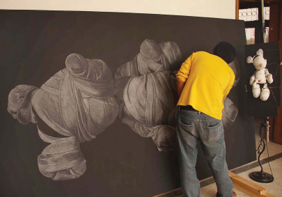 while one artist waits for the dust to settle the other scratches out an existence