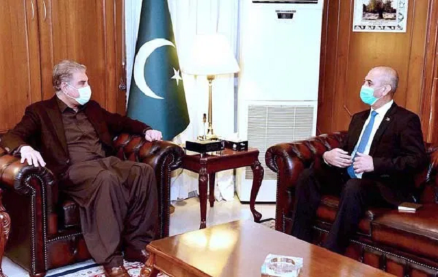 afghan ambassador najibullah and foreign minister shah mahmood qureshi at ministry of foreign affairs photo app