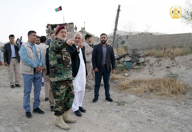 afghanistan s president ashraf ghani and acting defence minister bismillah khan mohammadi visit military corps in kabul afghanistan august 14 2021 photo reuters afghanistan s president ashraf ghani and acting defence minister bismillah khan mohammadi visit military corps in kabul afghanistan august 14 2021 photo reuters