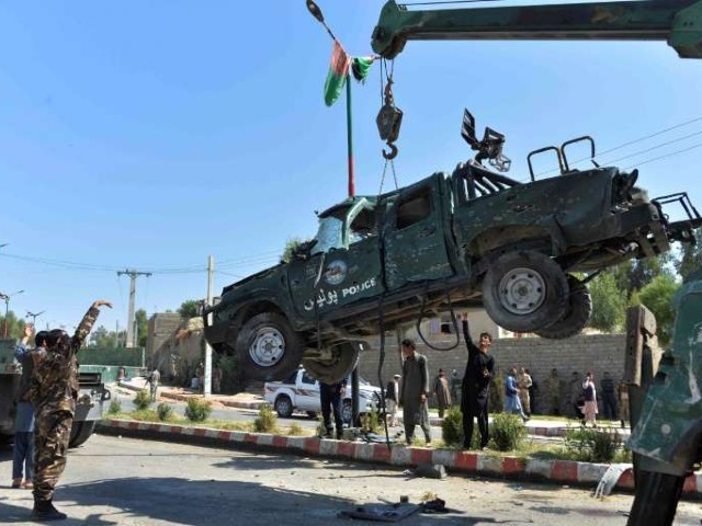 twenty eight people were wounded when the attacker rammed his explosives filled vehicle into the convoy of rahmatullah yarmal photo afp