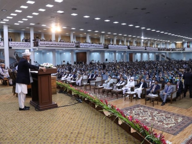 afghanistan s president ashraf ghani speaks during a consultative grand assembly known as loya jirga in kabul afghanistan on august 7 photo reuters