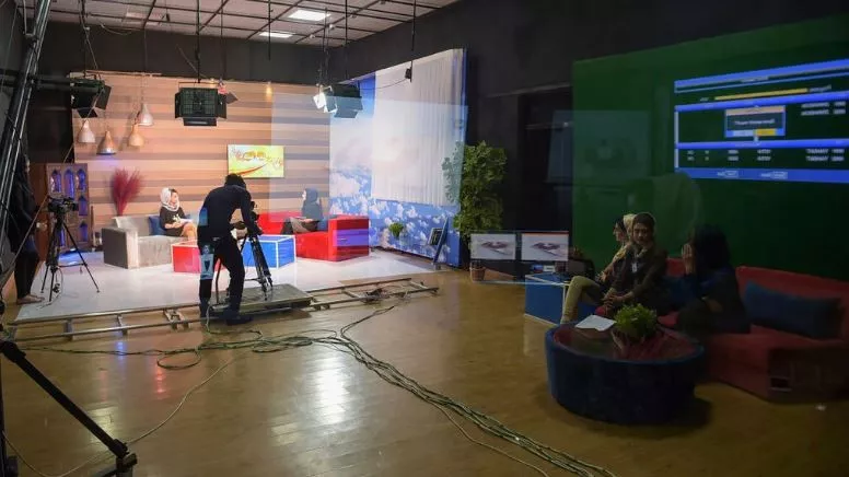 afghan presenters record a morning tv programme in kabul in 2017 photo afp file afghan presenters record a morning tv programme in kabul in 2017 photo afp file