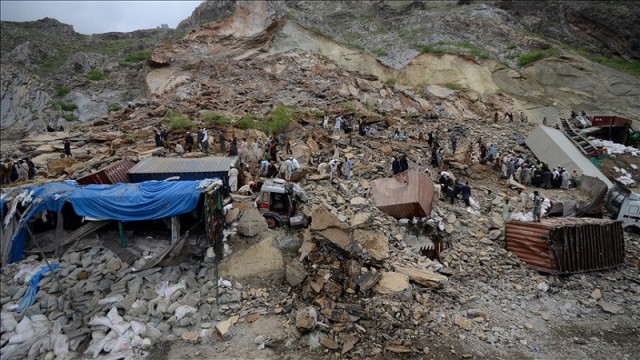 the landslide hit at least 20 houses in the tatin village of the nurgram district in the eastern nuristan province photo anadolu agency the landslide hit at least 20 houses in the tatin village of the nurgram district in the eastern nuristan province photo anadolu agency