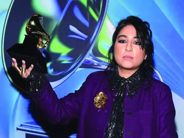 arooj with her first grammy photo file arooj with her first grammy photo file