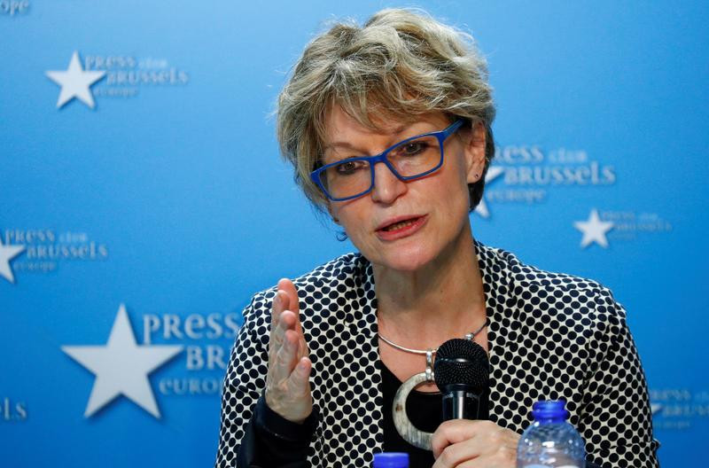 agnes callamard un special rapporteur on extrajudicial summary or arbitrary executions holds a joint news conference with hatice cengiz the fiancee of murdered journalist jamal khashoggi in brussels belgium december 3 2019 photo reuters file