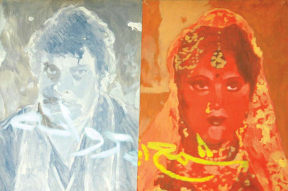 lahore based artist uses lollywood reality to put a spin on life