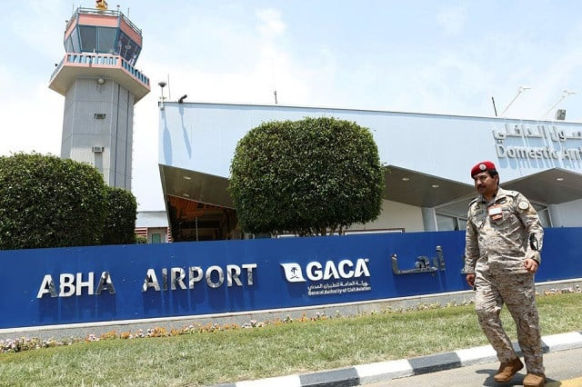 intercepted drone shrapnel injures 12 at saudi abha airport intercepted drone shrapnel injures 12 at saudi abha airport