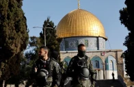 israeli security forces work at the al aqsa compound also known to jews as the temple mount while tension arises during clashes with palestinians in jerusalem s old city april 5 2023 reuters ammar awad