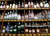 bottles of alcoholic beverages are seen for sale in a shop in glasgow scotland britain may 1 2018 photo reuters