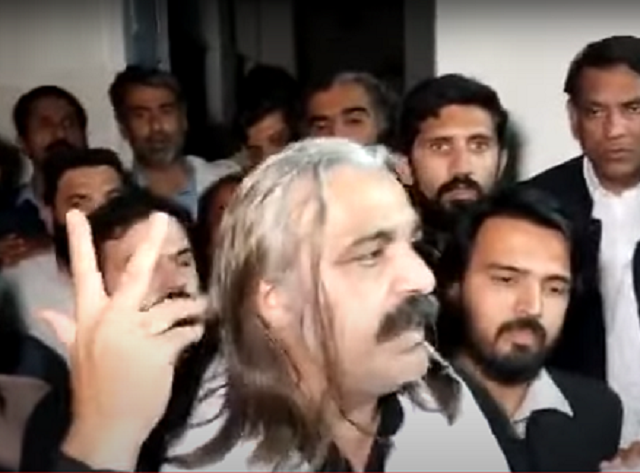 pti leader ali amin gandapur speaking to the media outside court premises in dera ismail khan screengrab pti leader ali amin gandapur speaking to the media outside court premises in dera ismail khan screengrab
