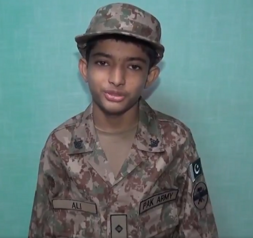 ali raza says he is feeling very happy to wear army uniform screengrab ali raza says he is feeling very happy to wear army uniform screengrab