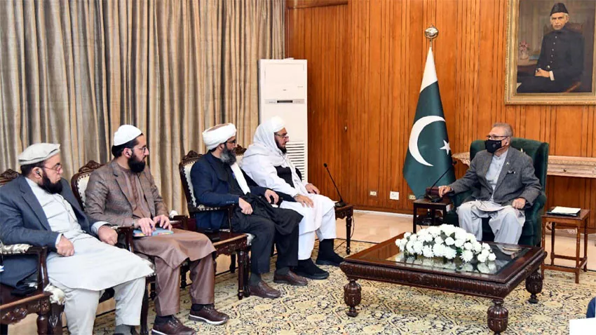 afghan minister for higher education abdul baqi haqqani along with other delegates met president alvi in islamabad photo radio pakistan afghan minister for higher education abdul baqi haqqani along with other delegates met president alvi in islamabad photo radio pakistan