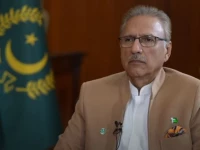 president arif alvi pictured during an interview in 2023 screengrab file