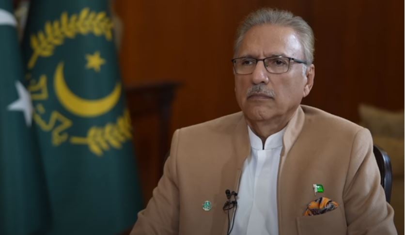 president arif alvi pictured during his interview screengrab file