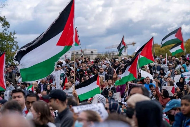 rally held by american muslims for palestine near the washington monument in in washington us october 21 2023 photo reuters rally held by american muslims for palestine near the washington monument in in washington us october 21 2023 photo reuters