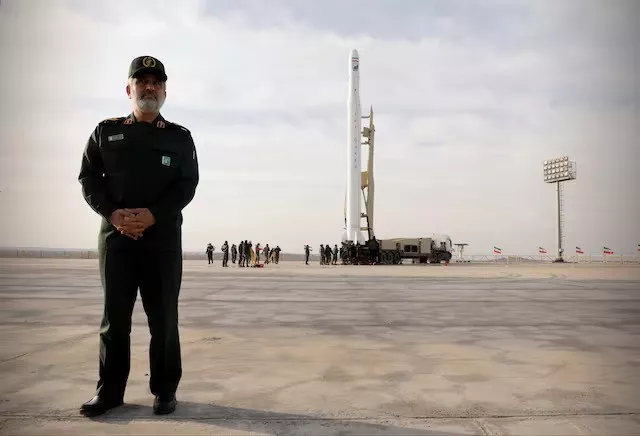 amirali hajizadeh head of the aerospace division of the revolutionary guards in semnan iran april 22 2020 photo reuters amirali hajizadeh head of the aerospace division of the revolutionary guards in semnan iran april 22 2020 photo reuters