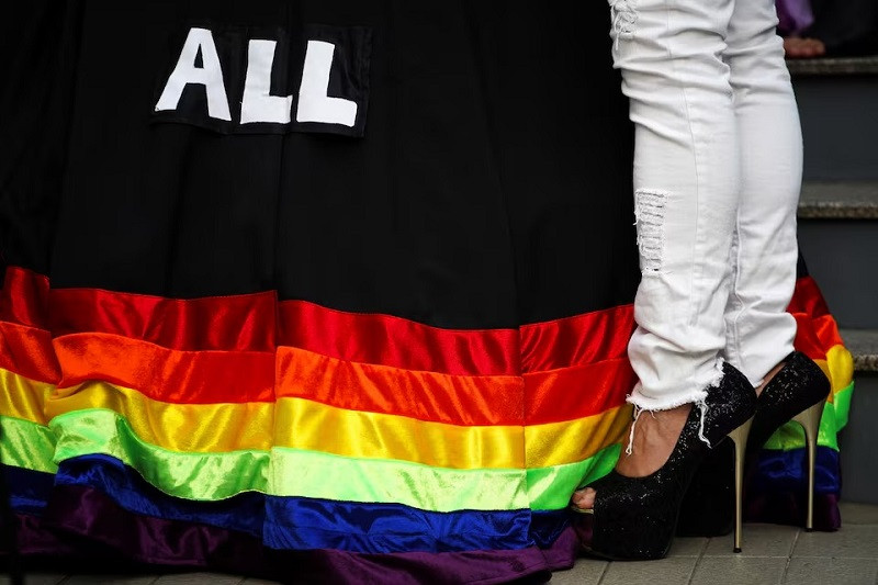 An LGBT activist attends an International Day Against Homophobia, Transphobia and Biphobia at Bangkok's Art Center, Thailand, May 17, 2019. PHOTO: REUTERS