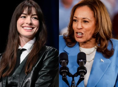 anne hathaway endorses kamala harris at broadway fundraiser performs somebody to love
