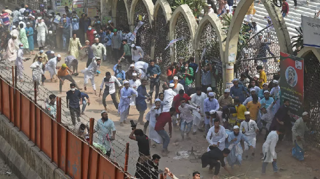 activist clash with police as they protest against the visit of indian prime minister narendra modi in dhaka photo afp activist clash with police as they protest against the visit of indian prime minister narendra modi in dhaka photo afp
