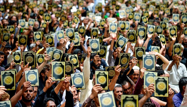 muslims shout anti sweden slogans during a procession on the 10th day of ashura in the islamic month of muharram in karachi on july 29 2023 photo afp file muslims shout anti sweden slogans during a procession on the 10th day of ashura in the islamic month of muharram in karachi on july 29 2023 photo afp file