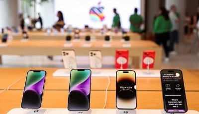 apple iphones inside india s first apple retail store during a media preview a day ahead of its launch in mumbai india april 17 2023 photo reuters