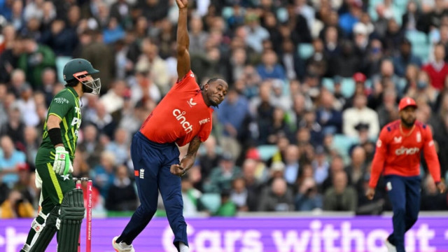 england fast bowler jofra archer in action during a seven wicket win over pakistan in the fourth t20 at the oval photo afp england fast bowler jofra archer in action during a seven wicket win over pakistan in the fourth t20 at the oval photo afp