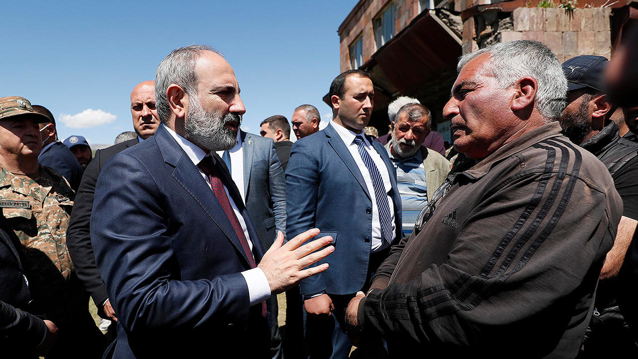 the capture of six soldiers comes at a delicate time for armenian prime minister nikol pashinyan l ahead of snap elections next month photo afp file
