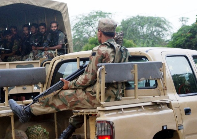 a view of pakistan army personnel s deployment during an electoral activity photo file