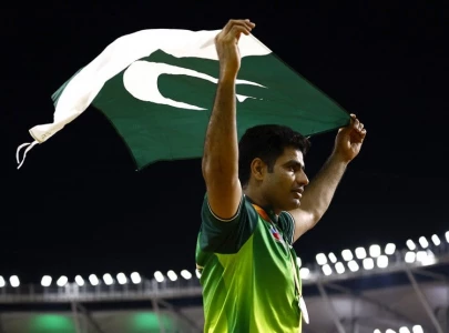 olympian arshad nadeem immortalised in artwork