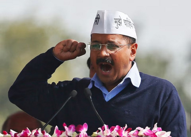 arvind kejriwal chief of aap addresses his supporters at ramlila ground in new delhi february 14 2015 photo reuters arvind kejriwal chief of aap addresses his supporters at ramlila ground in new delhi february 14 2015 photo reuters