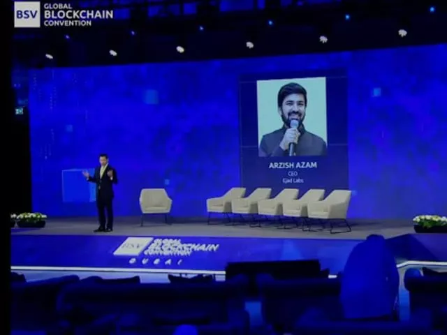 arzish azam addressing bsv global blockchain convention at grand hyatt dubai photo express arzish azam addressing bsv global blockchain convention at grand hyatt dubai photo express