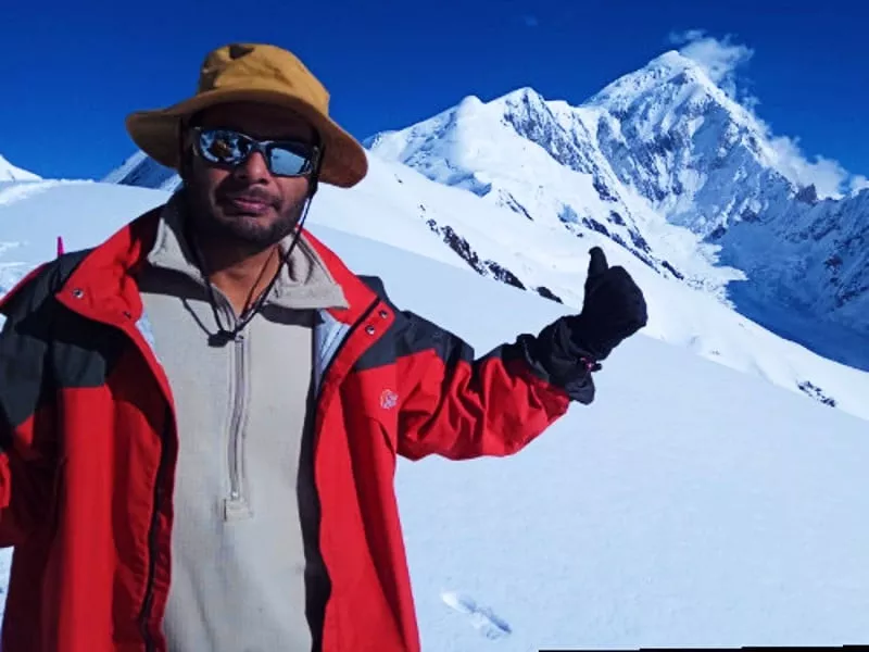 stranded climber reaches base camp stranded climber reaches base camp