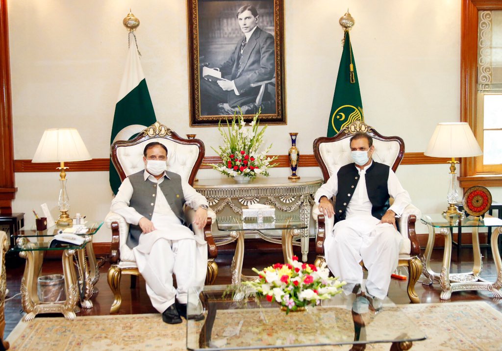 lt gen retd asim bajwa usman buzdar in a meeting photo bajwa