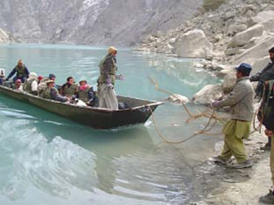 testing winters risky boat rides over frozen attabad lake testing winters risky boat rides over frozen attabad lake