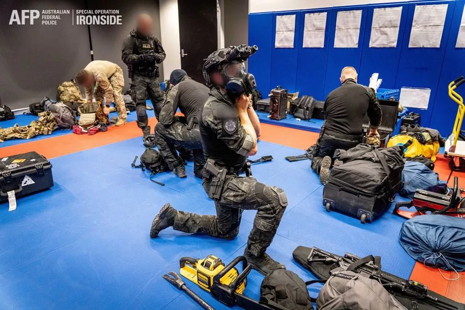 australian federal police are seen during its operation ironside against organised crime in this undated handout photo released june 8 2021 photo reuters australian federal police are seen during its operation ironside against organised crime in this undated handout photo released june 8 2021 photo reuters