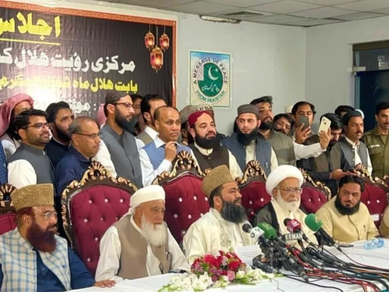 central ruet e hilal committee chairman maulana abdul khabir azad addresses a press conference in islamabad on april 9 2024 photo app central ruet e hilal committee chairman maulana abdul khabir azad addresses a press conference in islamabad on april 9 2024 photo app