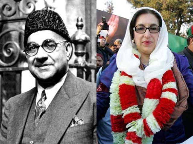 liaquat ali khan l and benazir bhutto r