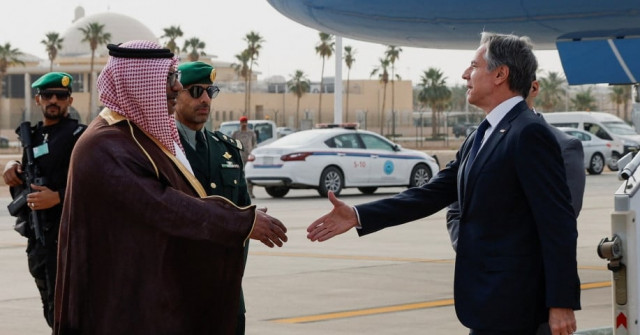 blinken arrives in saudi arabia to discuss israel normalization post war gaza blinken arrives in saudi arabia to discuss israel normalization post war gaza