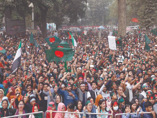 students hold a rally in dhaka photo reuters