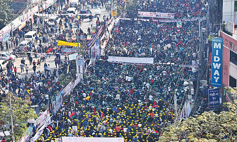 protesters stage protests in bangladesh to press for hasina s resignation